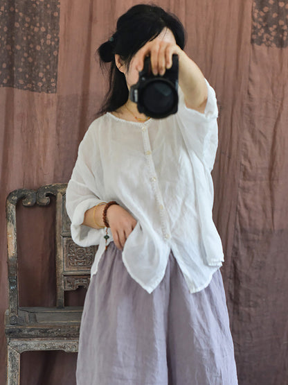 å¥³æ¬¾å¾©å¤ç´è²å¤å­£æ¼æ¥è¥¯è¡«