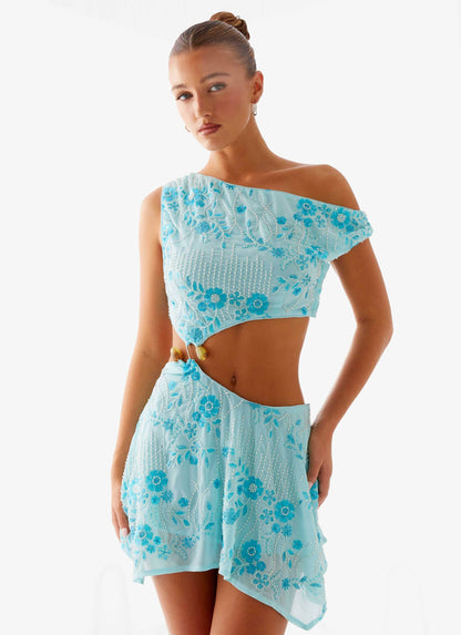 Aletta Sequin Mini Dress - Blue