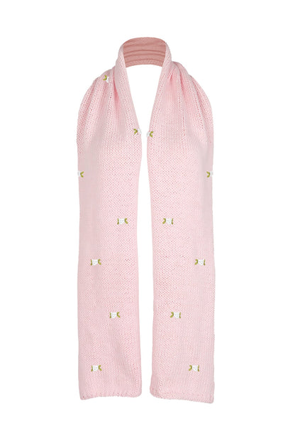 WINTER BLOOM WHITE ROSE Cotton Scarf