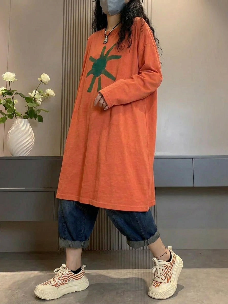 å¤§å°ºç¢¼å¥³æ¬¾èè¡å°è±ç§å­£æ£è³ªé·çè¥¯è¡«